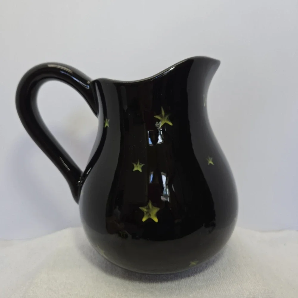 Halloween Ceramic Pitcher Pumpkins Ghosts Stars Black Jack O Lantern Target